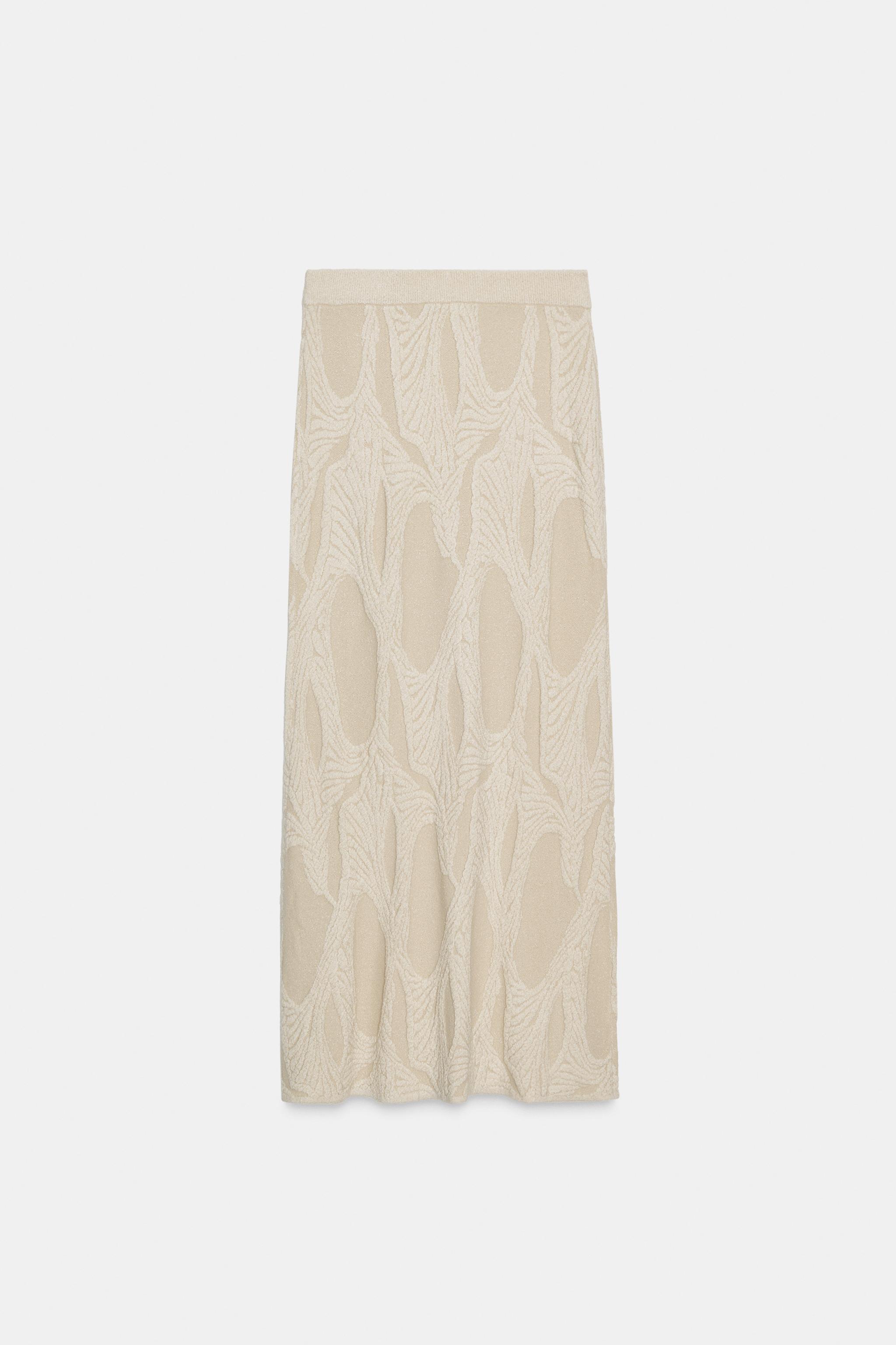 JACQUARD MIDI SKIRT